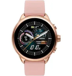 Fossil Men's Gen 6 44mm Stainless Steel and Silicone Touchscreen Smart Watch