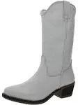 Steve Madden Hayward Western Boot Women's Shoes White Leather : 9 M