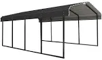 Arrow Steel Carport 12 x 20 x 7 ft. Charcoal