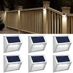 Jsot Outdoor Solar Lights - Solar Powered Deck Lights Waterproof Outside Lights for Garden Backyard Patio Yard Fence Post Stair Wall Railing