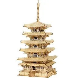 Rolife Modern 3D Wooden Puzzle - Five-storied Pagoda TGN02