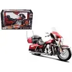 2013 Harley Davidson FLHTK Electra Glide Ultra Limited Red Bike Motorcycle Model 1/12 by Maisto