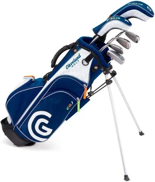 NEW Junior Cleveland Complete Golf Club Set Driver,Iron,Ba<wbr/>g Sz Medium Ages 7-9