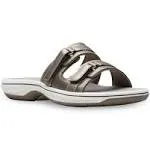 Clarks Cloudsteppers Breeze Piper Women's Slide Sandals, Size: 5, Pewter