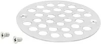 Westbrass 4 in. O.D. Shower Strainer Cover Plastic-Odditi<wbr/>es Style in Powdercoate