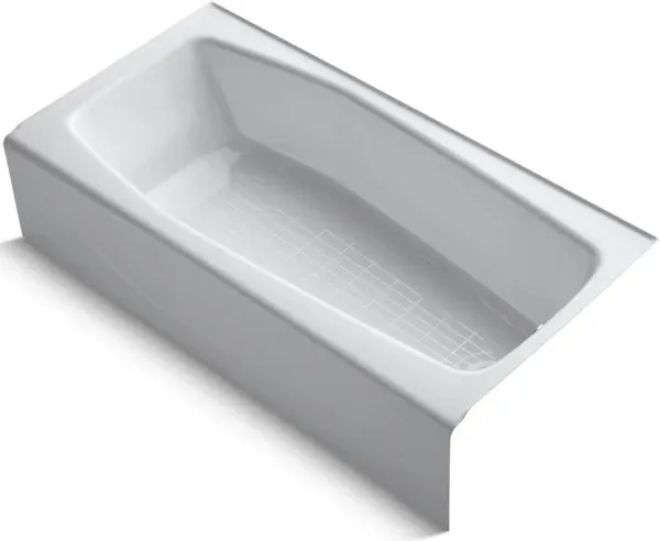 Kohler Villager 60" x 30-1/4" Alcove Bath, Right Drain White K-716-0