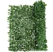 Costway 40''x95'' Faux Ivy Leaf Decorative Privacy Fence Screen Artificial Hedge Fencing - Green