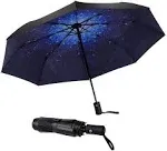 Sy Compact Windproof Umbrella Automatic Umbrellas Collapsible Compact Umbrella-Starry Sky