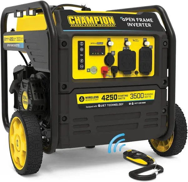 Champion Power Equipment 4250 Watt RV Ready Open Frame Inverter Generator with Quiet Technology - 200954