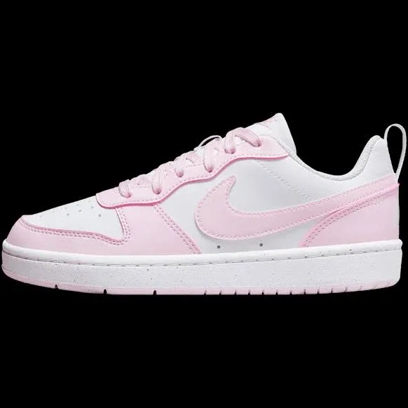 Nike Court Borough Low Recraft PS White Pink Foam Strap Casual Shoes DV5457-105