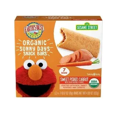 EARTHS BEST Organic Sunny Days Sweet Potato Carrot Snack Bar