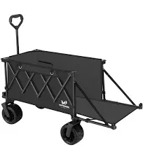 Collapsible Heavy Duty Wagons with Tailgate, Table, and All-Terrain Wheels