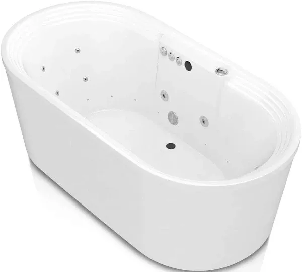 ANZZI Sofi 5.6 ft. Center Drain Whirlpool and Air Bath Tub