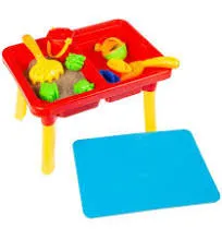 Water Sand Sensory Table With Lid Toys Portable Playset For Beach Backyard Classroom