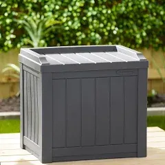 Suncast 22 Gallon Small Deck Box with Storage Seat