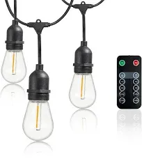 ​Newhouse Lighting CSTRINGLEDDIM Outdoor 48 ft. String Light w/Dimmer, Remote