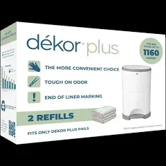 Diaper Dekor Plus Biodegradable Refill Two Pack Brand New