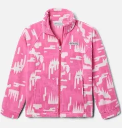 Columbia Benton Springs Printed Fleece Lightweight Jacket Girl Large Full Zipper