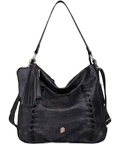 Julia Buxton Whip Stitch Vegan Leather Hobo Bag