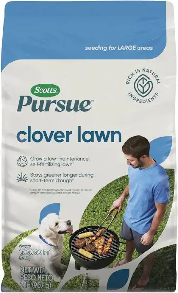 Scotts Pursue Clover Lawn, Rich in Natural Ingredients, 2 lbs.