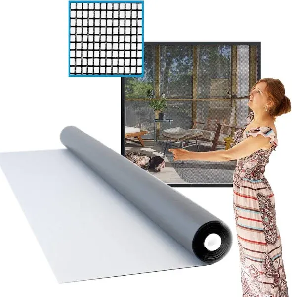 DOCAZOO DocaScreen Window Screen Replacement - Easy to Cut Fiberglass Roll 