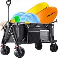 Overmont Collapsible Foldable Beach Wagon