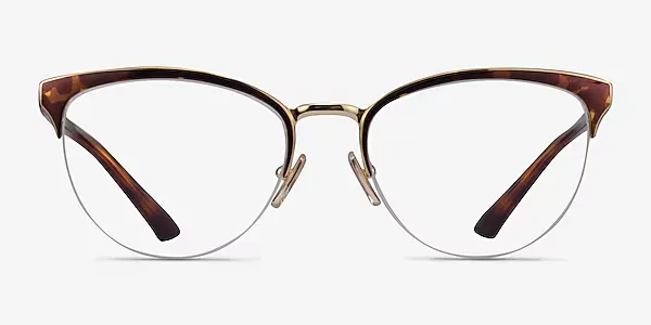 Vogue Eyewear VO4304 - Cat Eye Tortoise Gold Frame Glasses For Women | Eyebuydirect