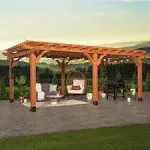 Backyard Discovery Beaumont 20 ft. x 12 ft. All Cedar Wooden Pergola