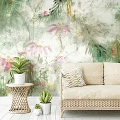 RoomMates Jungle Lily Mural Peel & Stick Wallpaper