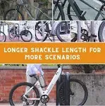 Via Velo Bike U Lock Longer | U Lock 20CrMnTi Steel Anti-Theft Lock with Bracket and Sold Secure Gold Approval for Road, Mountain, Electric, Folding