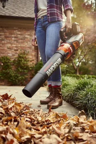 Worx 95 mph 470 CFM 40 V Battery Handheld Leaf Blower Kit (Battery &amp; Charger)