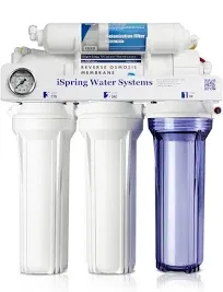 Ispring Reverse Osmosis Water Filters 15.35&#034;X15.35&#034;X<wbr/>6.5&#034; Automatic Shutoff White