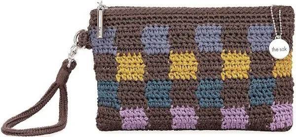 THE SAK BLACK MULTI Vita Hand Crochet Wristlet