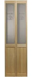 AWC 647 Pantry Glass 24-inch x 80.5-inch Unfinished Bifold Door