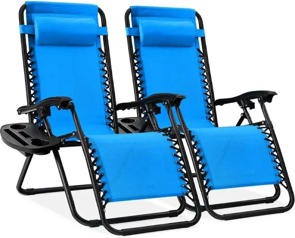 Best Choice Products Set of 2 Zero Gravity Lounge Chair Recliners