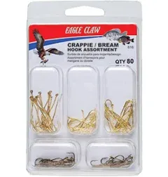 Eagle Claw 616H Crappie/Bream Hook Assortment, Assorted Size hook