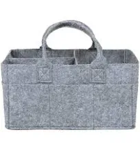 Trend Lab Felt Diaper Storage Caddy Gray