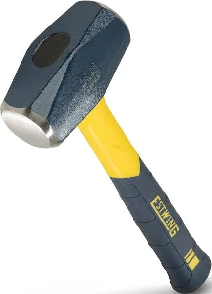 Sure Strike Drilling/Crack Hammer - 3-Pound Sledge with Fiberglass Handle &amp; No-S