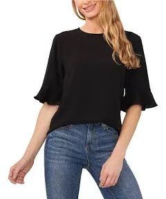 CeCe Women's Ruffle Cuff Blouse