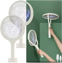 Rotating Head Rechargeable Fly Swatter Electric Fly Swatter Racket Bug Zapper Racket Indoor Bug Zapper Indoor Fly Zapper Fruit Fly