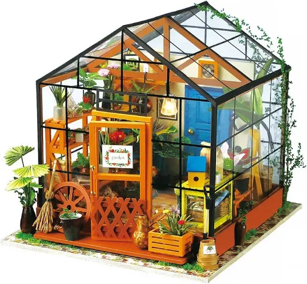 Rolife Cathy&#039;s Flower House with LED light Dollhouse Kit DG104 New (E16)