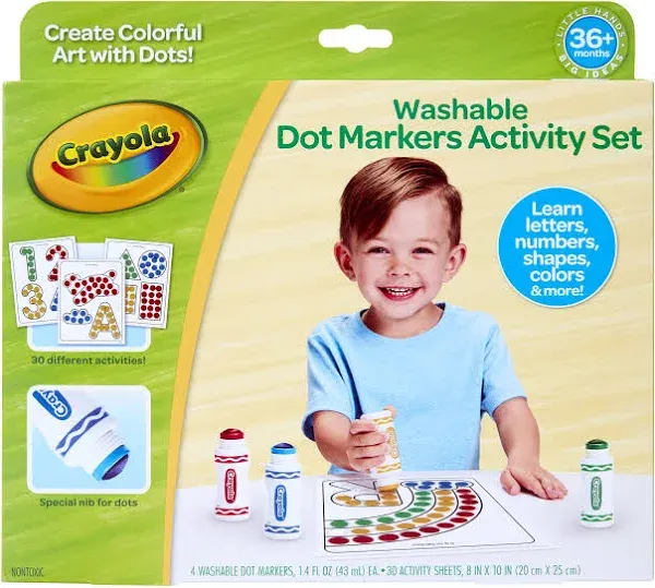 Crayola Washable Dot Markers Activity Set, Educational Gift, Washable Marker