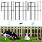 Colrasn Panels Animal Barrier Fence 1.25" Gap No Dig Fence Rustproof Metal Garden Fence Border for Dog Rabbits