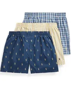 Polo Ralph Lauren Boxers 3 Pack Mens S (28-30) Classic Woven Cotton NIP