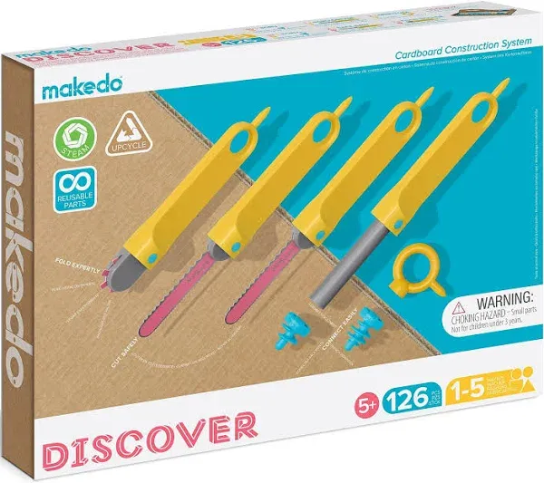 Makedo Invent Upcycled Cardboard Construction Toolkit