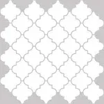 Quatrefoil Backsplash Tiles Peel &amp; Stick 4pcs White Moroccan Wall Stickers