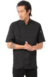 Chef Works Springfield Chef Coat, Size Large , Black