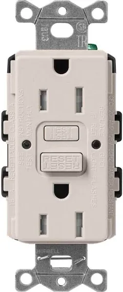 Lutron Claro 15-Amp Tamper-Resistant GFCI Duplex Receptacle - Taupe