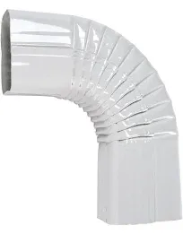 Downspout Elbow 2x3 b Elbow, 90 Degree Downspout Elbow，No Crimp., 2x3 Downspout Elbow, High Gloss White 2x3 Gutter Elbow, Downspout Elbow, Aluminum Downspout Elbow