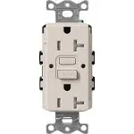 Lutron SCR-20-GFST-TP Claro 20A GFCI Receptacle - Tamper Resistant - Taupe